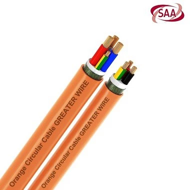 Orange Circular Electrical Cable Orange Circular Electrical Cable